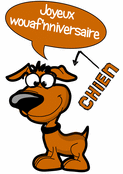 Le toutou rigolo pour un anniversaire joyeux